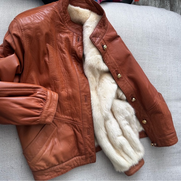 Mink bomber Jacket reversible vintage - Picture 2 of 2